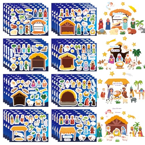 Christmas Nativity Stickers Make a Nativity Scene Jesus Birth Sticker