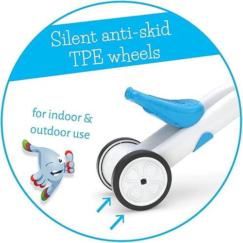 Miniatura 8 de Chillafish Bunzi Bicicleta de equilibrio gradual y triciclo, 6 pulgadas, juguete 2 en 1 para niños de 1 a 3 años, ruedas silenciosas que no dejan