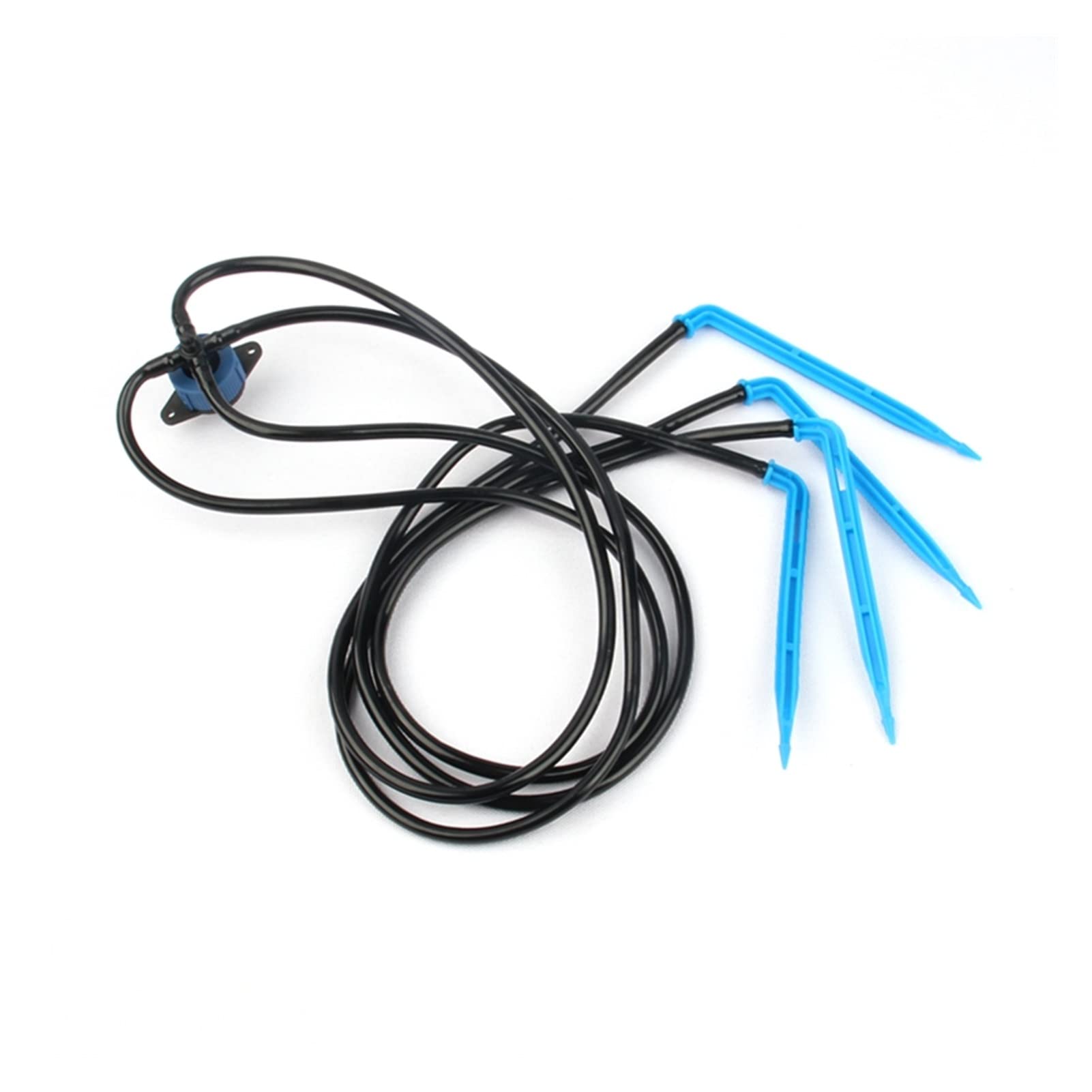 Sistema di irrigazione a pioggia for prato da giardino 25 set di 4 kit di lancio for irrigazione a goccia a testa(Black Straight)