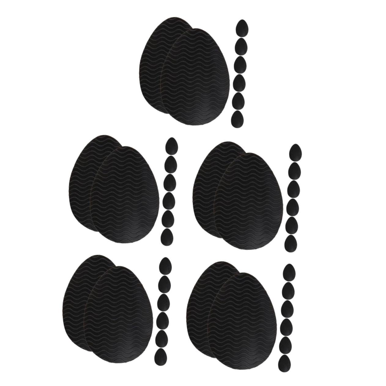20 Protège-semelles Antidérapantes Silicone Noir pour Talons Hauts Pads Autocollants Antidérapants avec Texture Ondulée pour Protection et Du Bruit