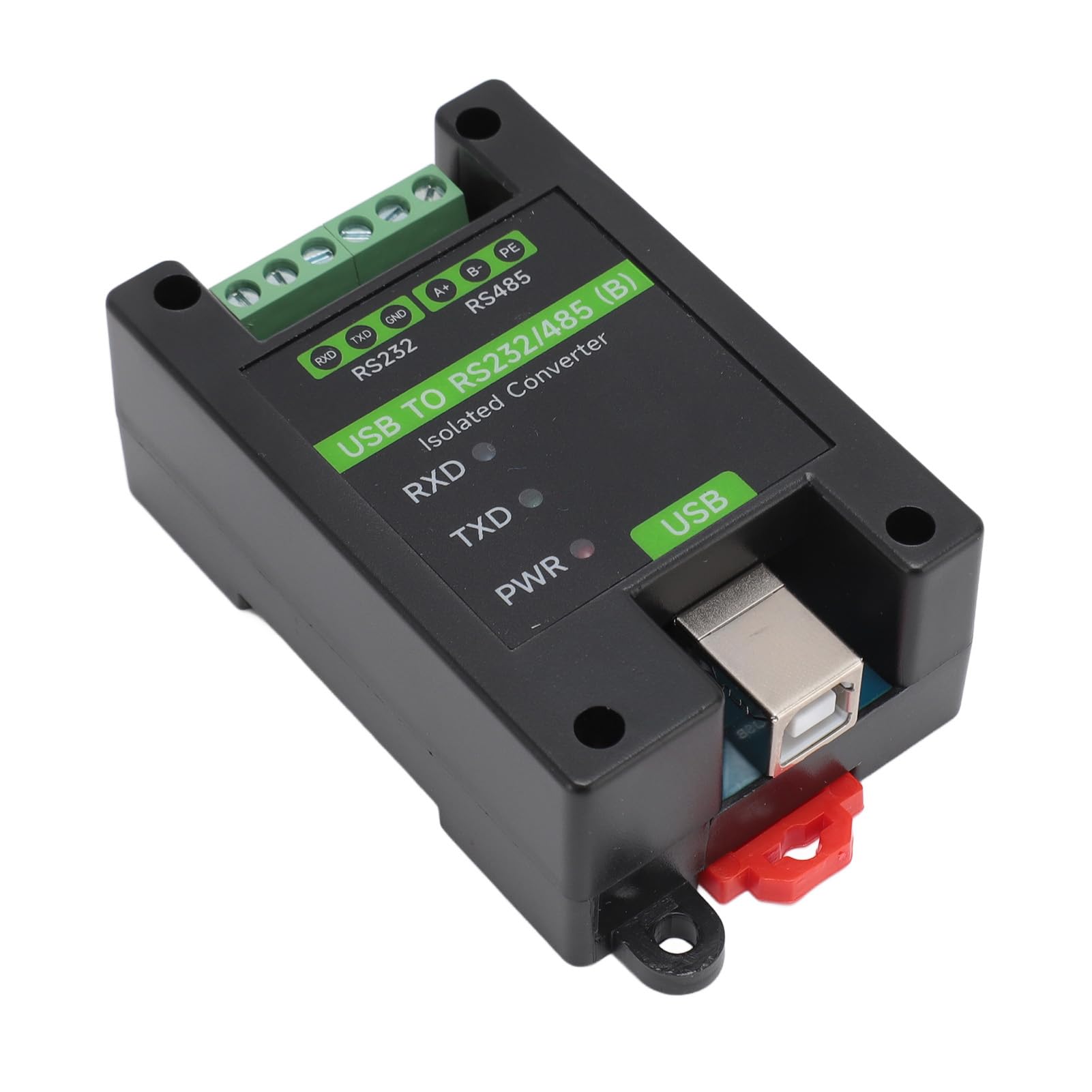 Convertisseur USB vers RS232 RS485 de qualité Industrielle avec Puce FT232RNL et Isolation de Puissance, 3 Indicateurs LED, Montage sur Rail DIN pour Système d'exploitation