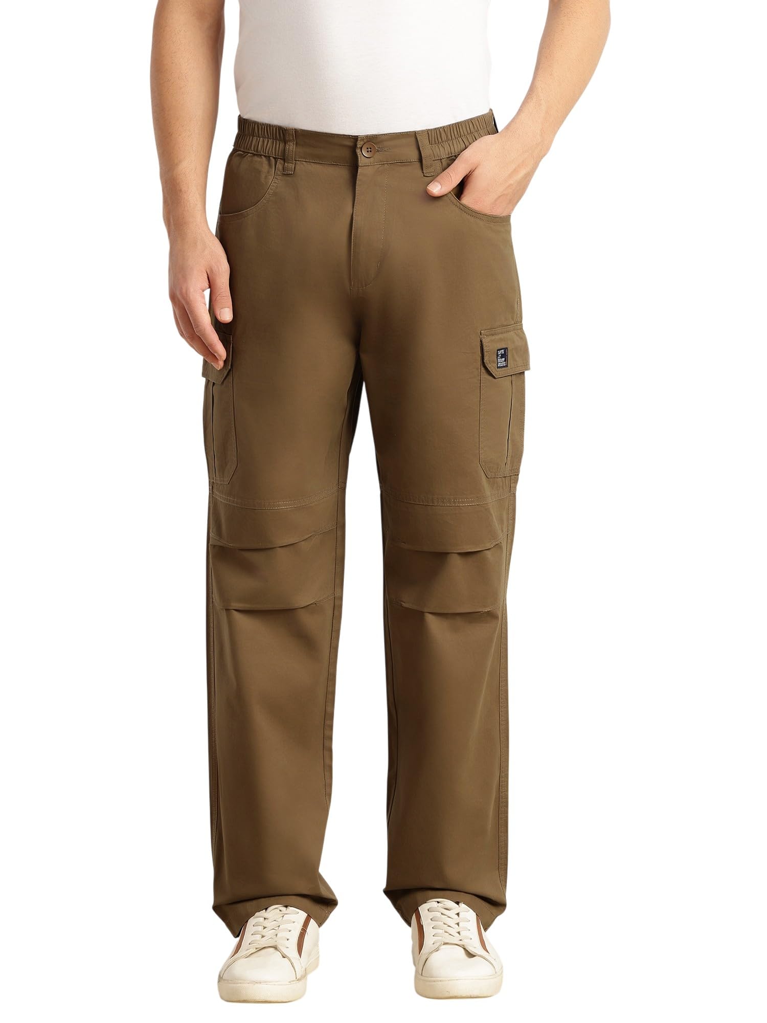 thomas scott Men’s Cricket Club Collection Loose Fit Cargo Trousers | Mid-Rise | 100% Cotton | Solid Woven | 5-Pocket Design-picture-41