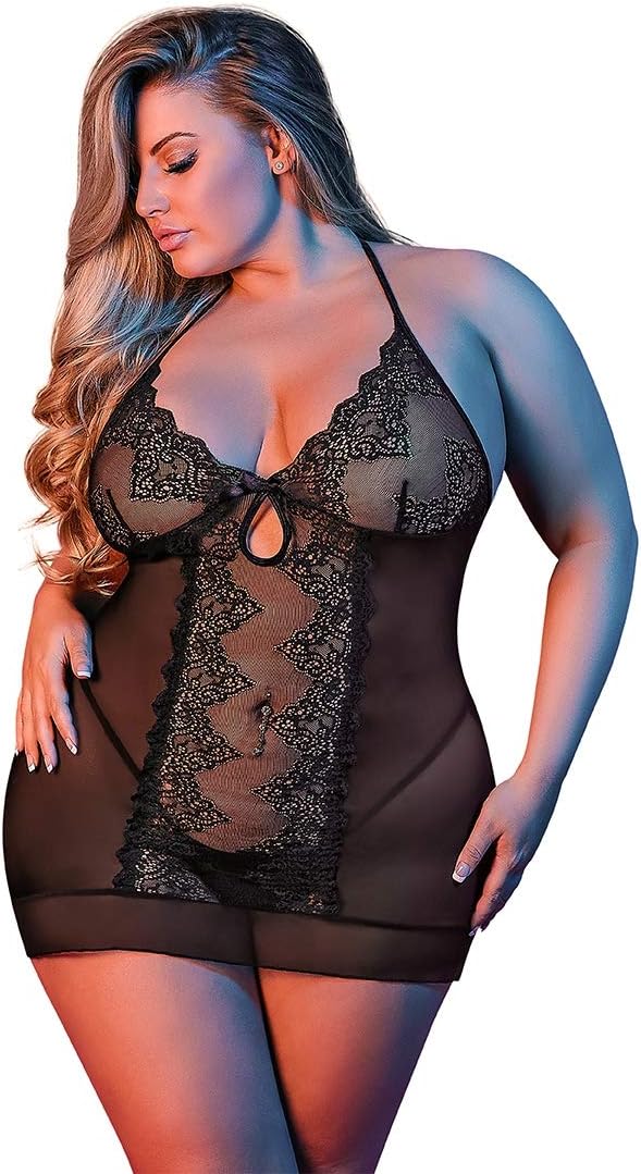 Chemise & G-Set in Lace & Mesh by Magic Silk