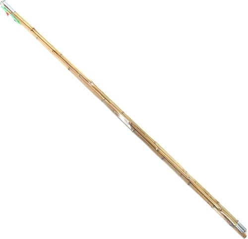 BambooMN Caña de pescar de caña vintage de bambú con bobber, gancho, línea y plomada