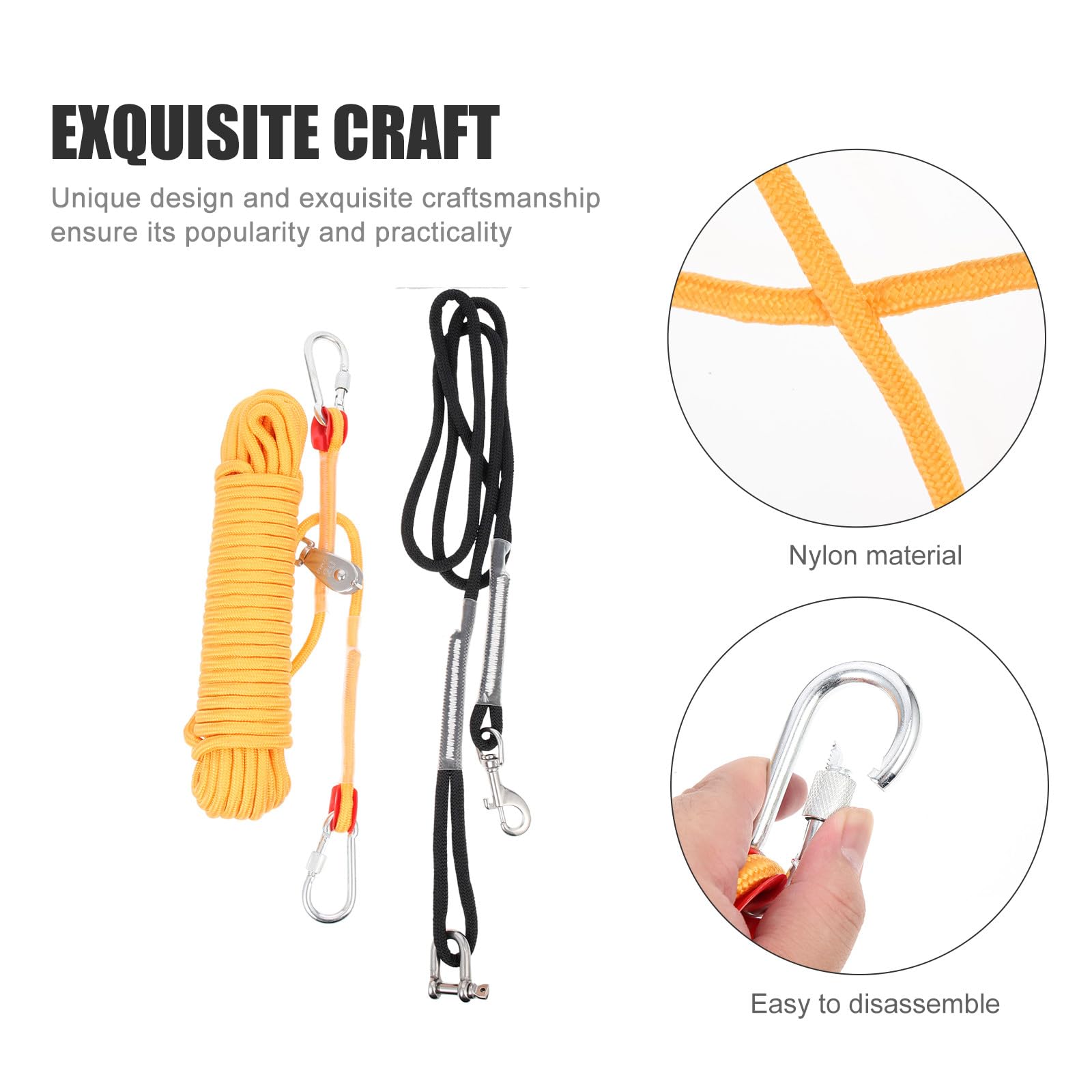 UKCOCO Cadena para Perros Resistente de Nylon Correr y Camping Cuerda Ligera y Portátil para Perros Pequeños Accesorio Seguro para Actividades