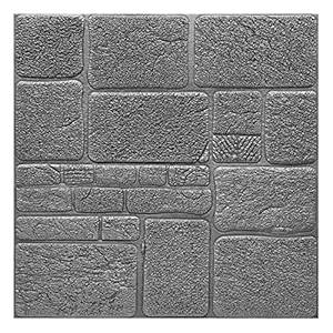 kayra Decor 3D Grey Pattern Brick Design Wallpaper for Wall PE Foam Wall Stickers Self Adhesive DIY Wall Decor (70 X 70 CM,5.27 Sq. Ft,Pack-1)