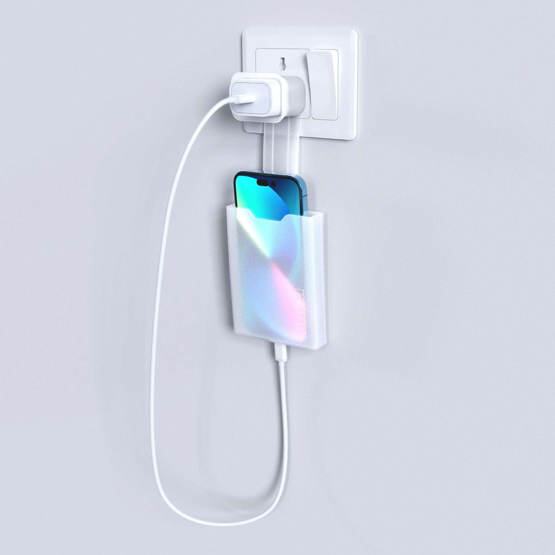 iPhone Holder/Stand for Holding Your iPhone While Charging, Suitable for All iPhones only. Made of Virgin Silicone Rubber. Semitransparent Color and Silky Soft Surface Finish.-image-10