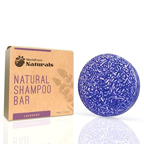 Naturals - Barras de jabón de champú vegano para el cabello, sabor a lavanda, a base de plantas, hechas a mano y orgánicas para una limpieza