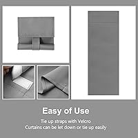 Vista 3 de Cortinas para puerta de aula, cortina de ventana con protección total de privacidad, panel de ventana opaco sólido, para puertas de vidrio, puertas