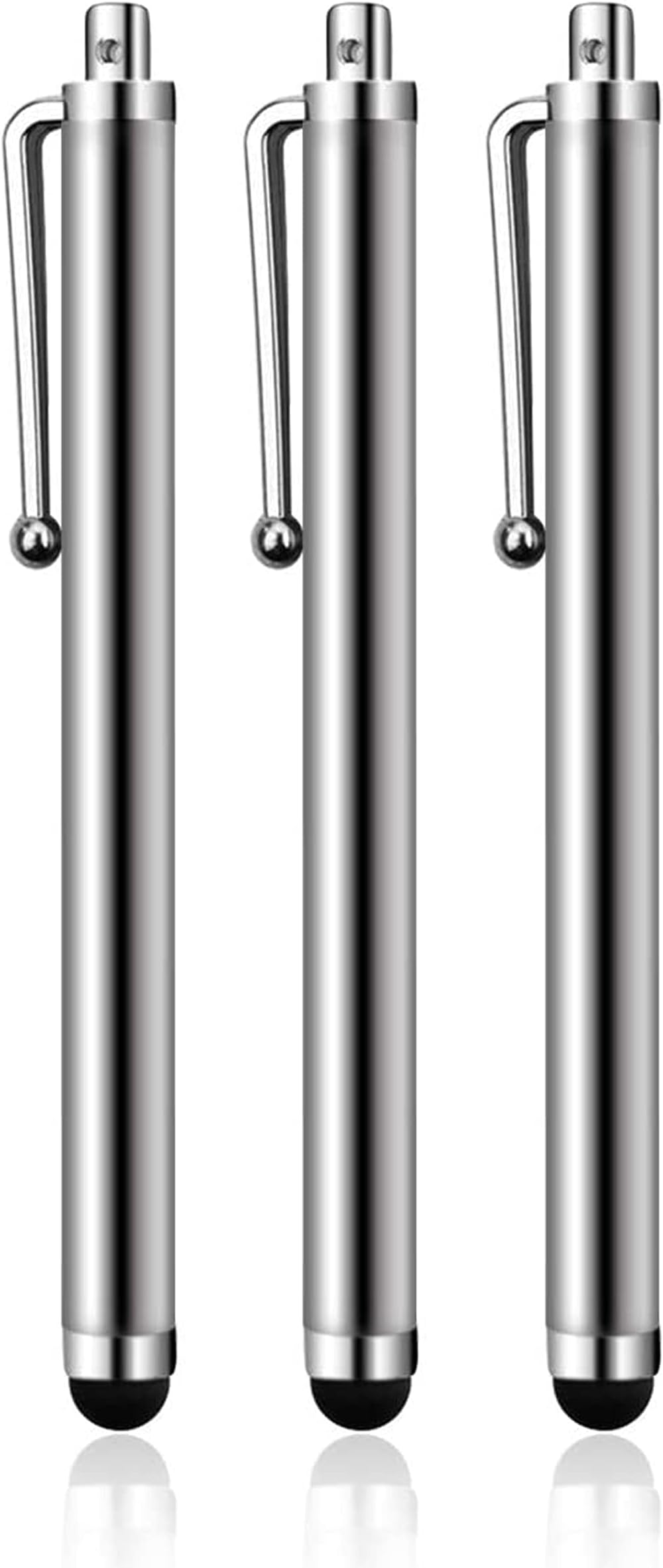 (3 PACK) - 2 in 1 Stylus Pens for Touch Screens, Tablet Stylus Pen Compatible with iPad iPhone Android Kindle Fire Samsung, Phone Stylus Pens with Black Ballpoint Pens 2 in 1