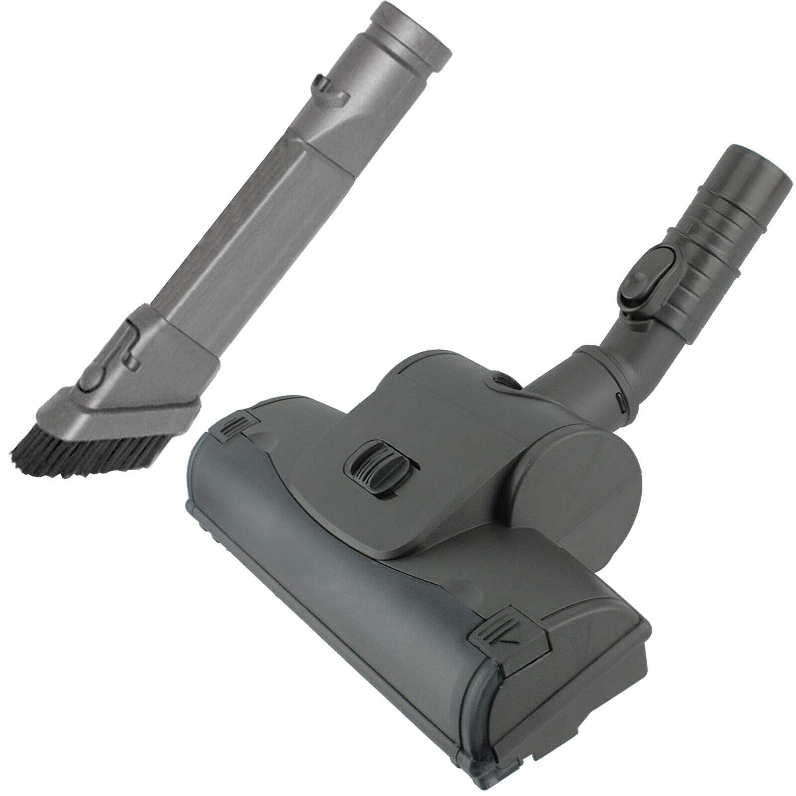 Spares2go Main Turbo Head + Slim Combination Dusting Brush Crevice Tool compatible with Dyson DC21 DC22 DC23 DC27 DC28 DC29 Vacuum Cleaner