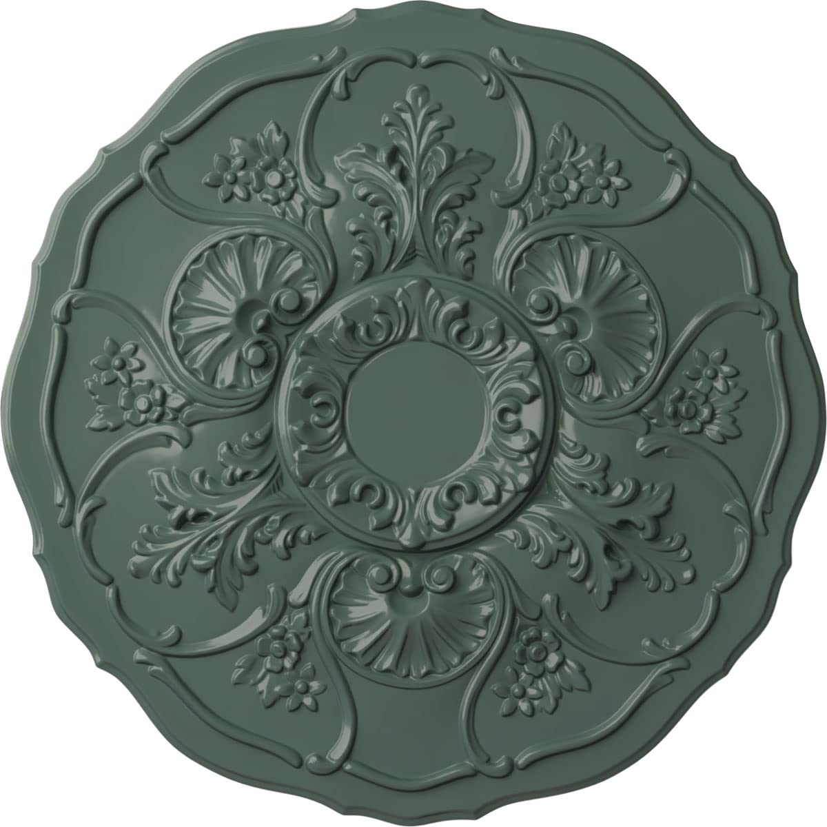 Ekena Millwork CM22CNCBF 22 OD x 1 1/2 P Cornelia Ceiling Medallion fits Canopies up to 4", Cloud Burst