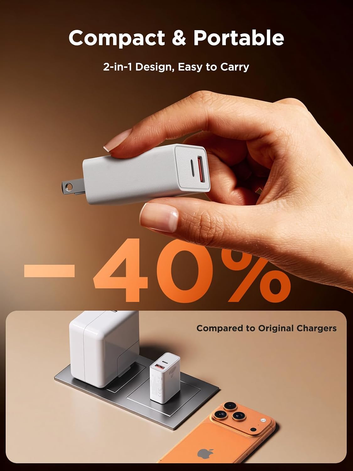 2 Pack USB C Charger Block, Charging Block Type C Dual Port PD 20W USB-C Plug & QC 3.0 USB-A Power Adapter Cube Wall Chargers for iPhone 17 Pro Max/16/15/14/13/12/11/XS/XR/X/8, iPad, Samsung, Pixel thumbnail