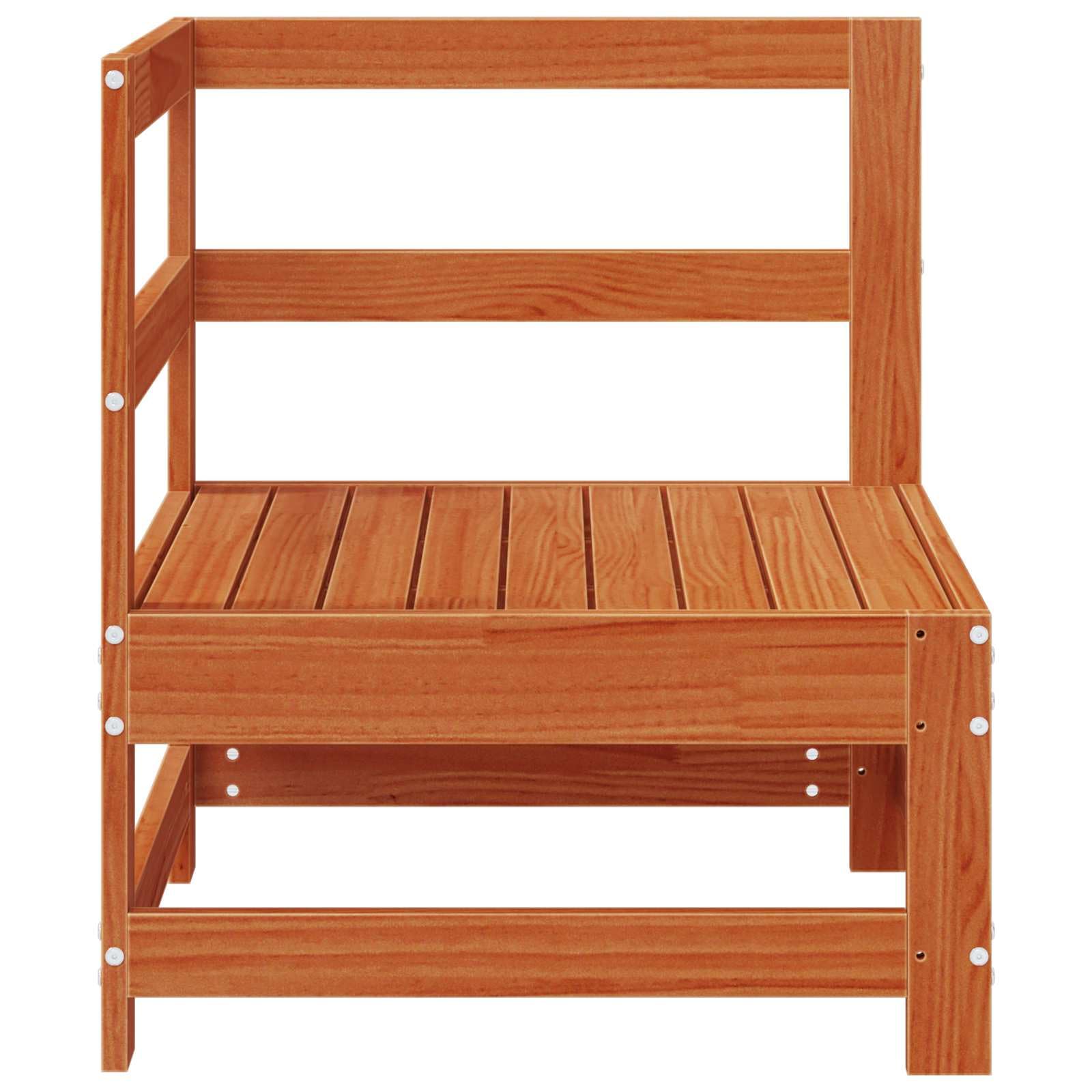 Sofá modular de jardín de pino como sofá esquinero de madera maciza de pino para la terraza con muebles de jardín de pino macizo en diseño de listones