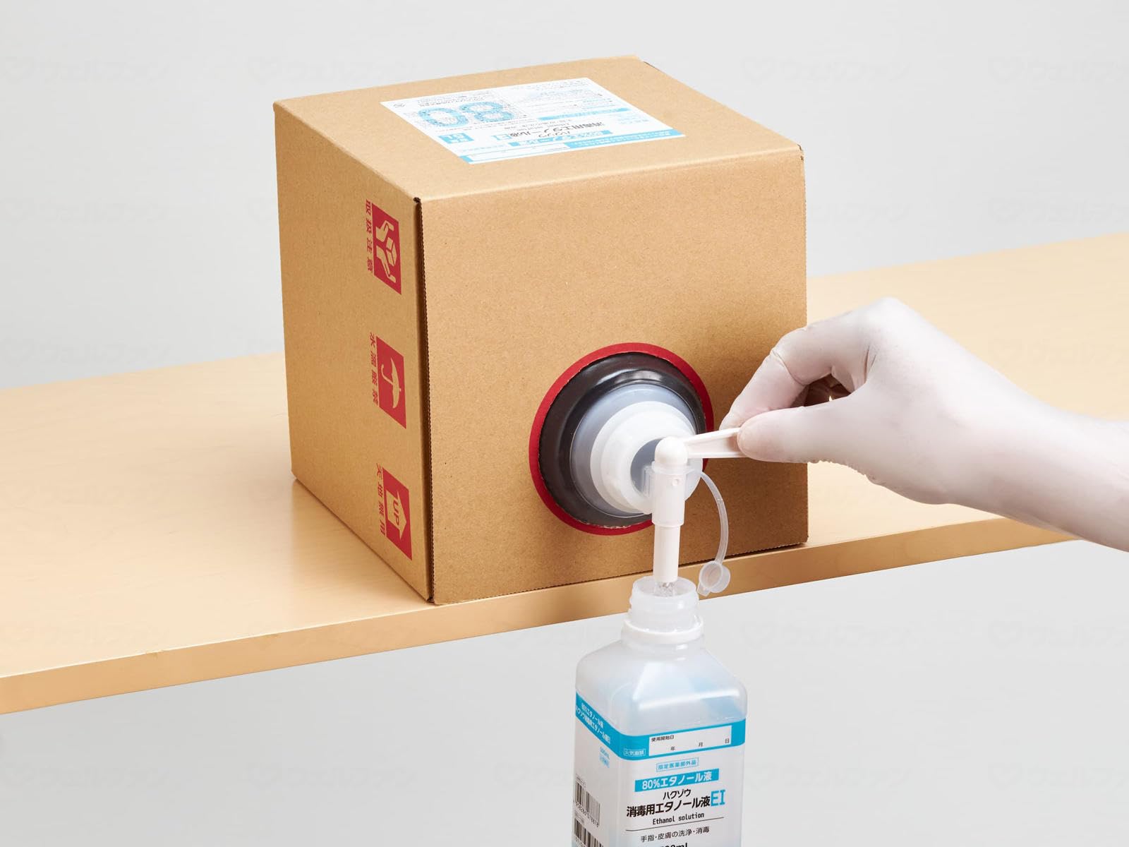 ハクゾウメディカル ハクゾウ消毒用エタノール液EI(専用コック付き) 5L 【指定医薬部外品】