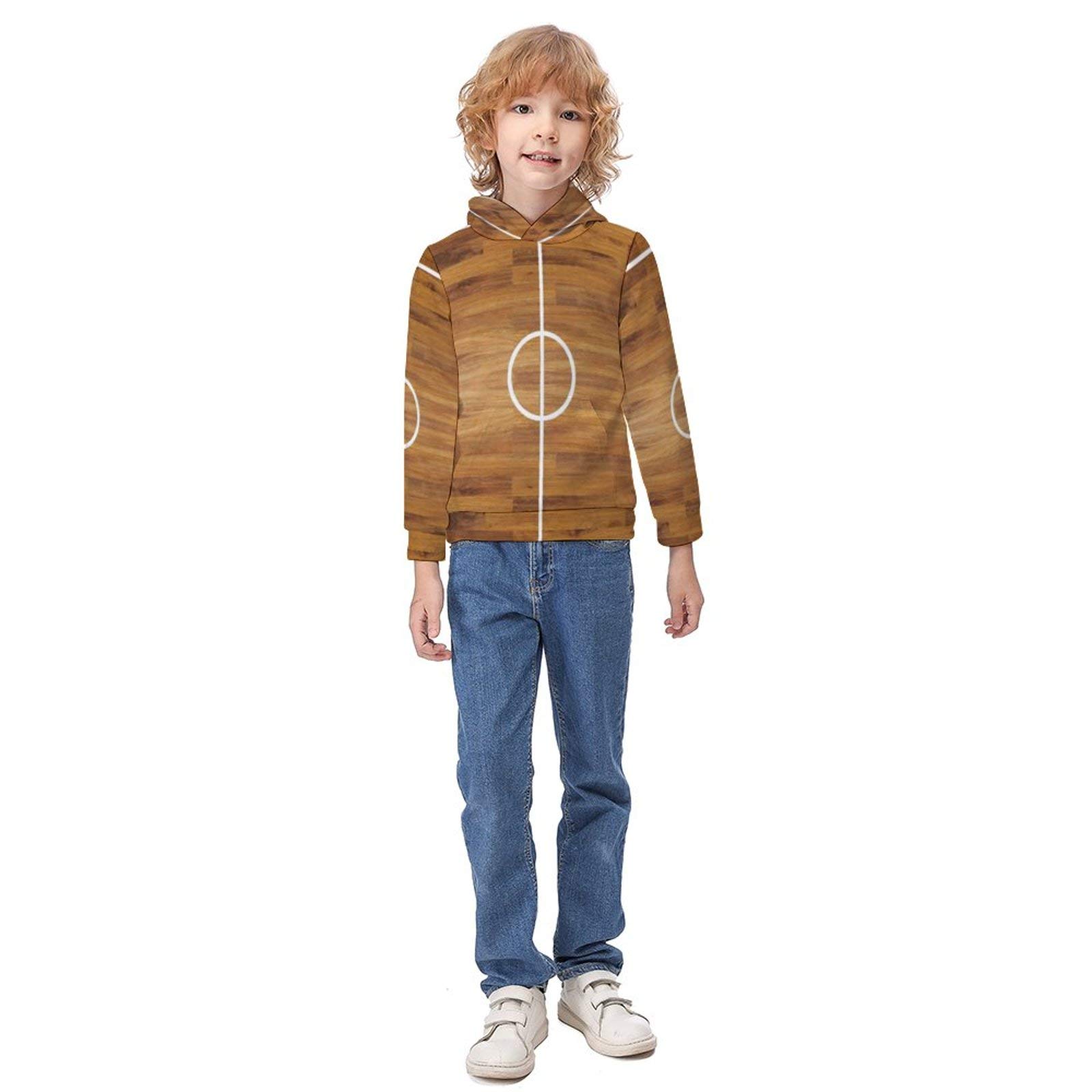 Sudadera con capucha para niños con estampado clásico para adolescentes unisex, Basketball Court, XX-Large, Basketball Court, XXL