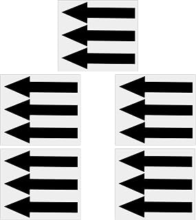 15 PCS Arrow Signs Outdoor 7.87"× 2.36" Black Arrow Car Sticker Pvc Waterproof Self-Adhesive Directional Arrows Removable Directional Floor Decal Stickers for Wall Marking Road Instructions
