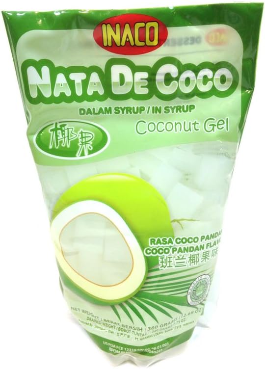 Nata De Coco in Syrup (Coco Pandan Flavor) - 12.69oz (Pack of 3)