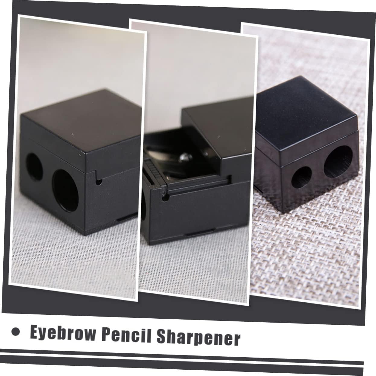 18pcs Eyebrow Pencil Sharpener Dual-Hole Cosmetic Tool for Precise Shaping and Efficient Makeup Application for Eyebrow and Eyeliner Pencils