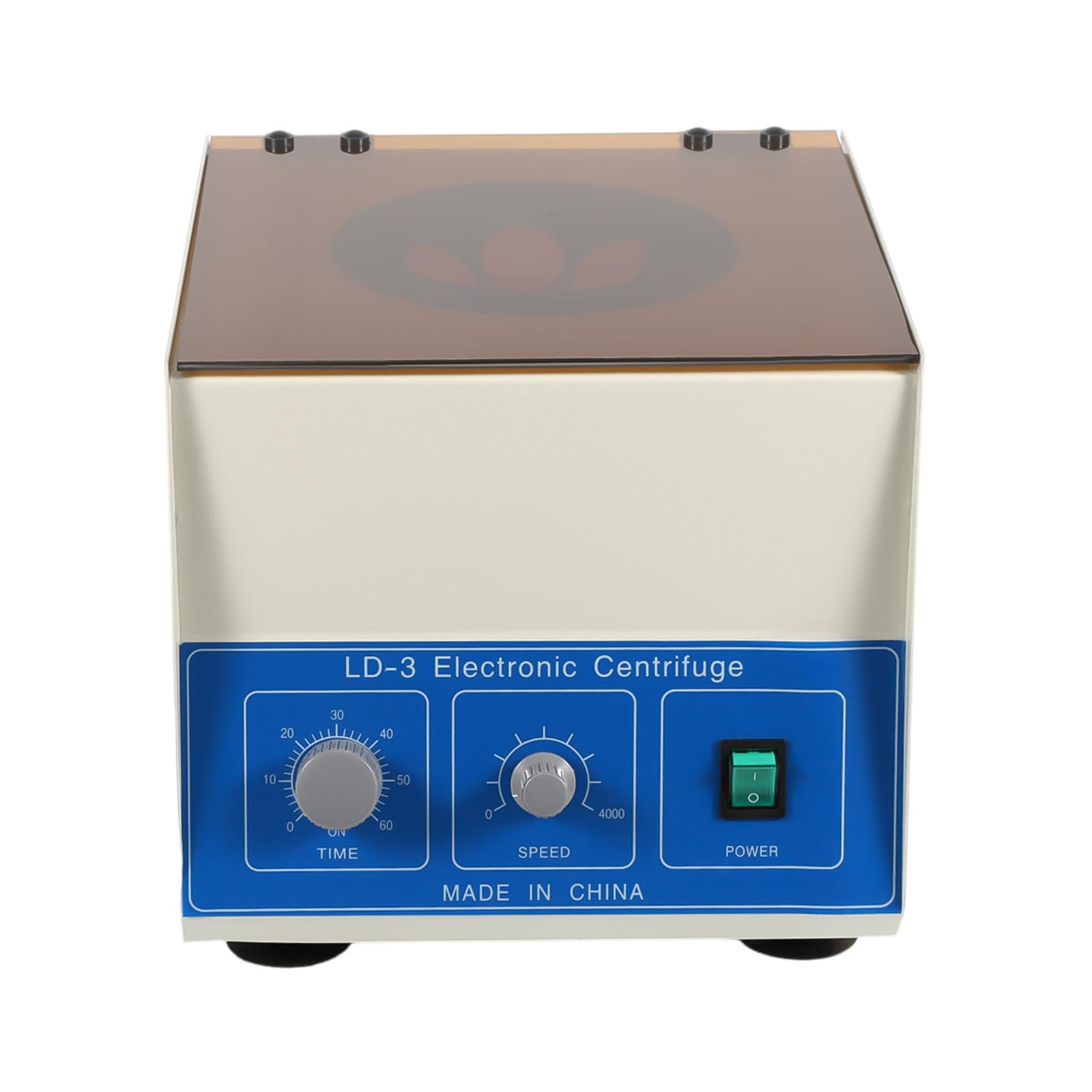 CRYBY Electric Benchtop Centrifuge Machine, Electric Lab Laboratory Dental Centrifugal Device with Speed Control and Timer, Low Noise Desktop Centrifuge for Lab School Scientific Research, 4000r/Min