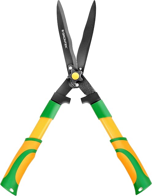 GRÜNTEK Hedge Shears Teflon Pike (Hecht) 560 mm, Shrub Shears with Serrated Edges and Double-Teflon Coating. Satisfaction Guarantee: 21 Days