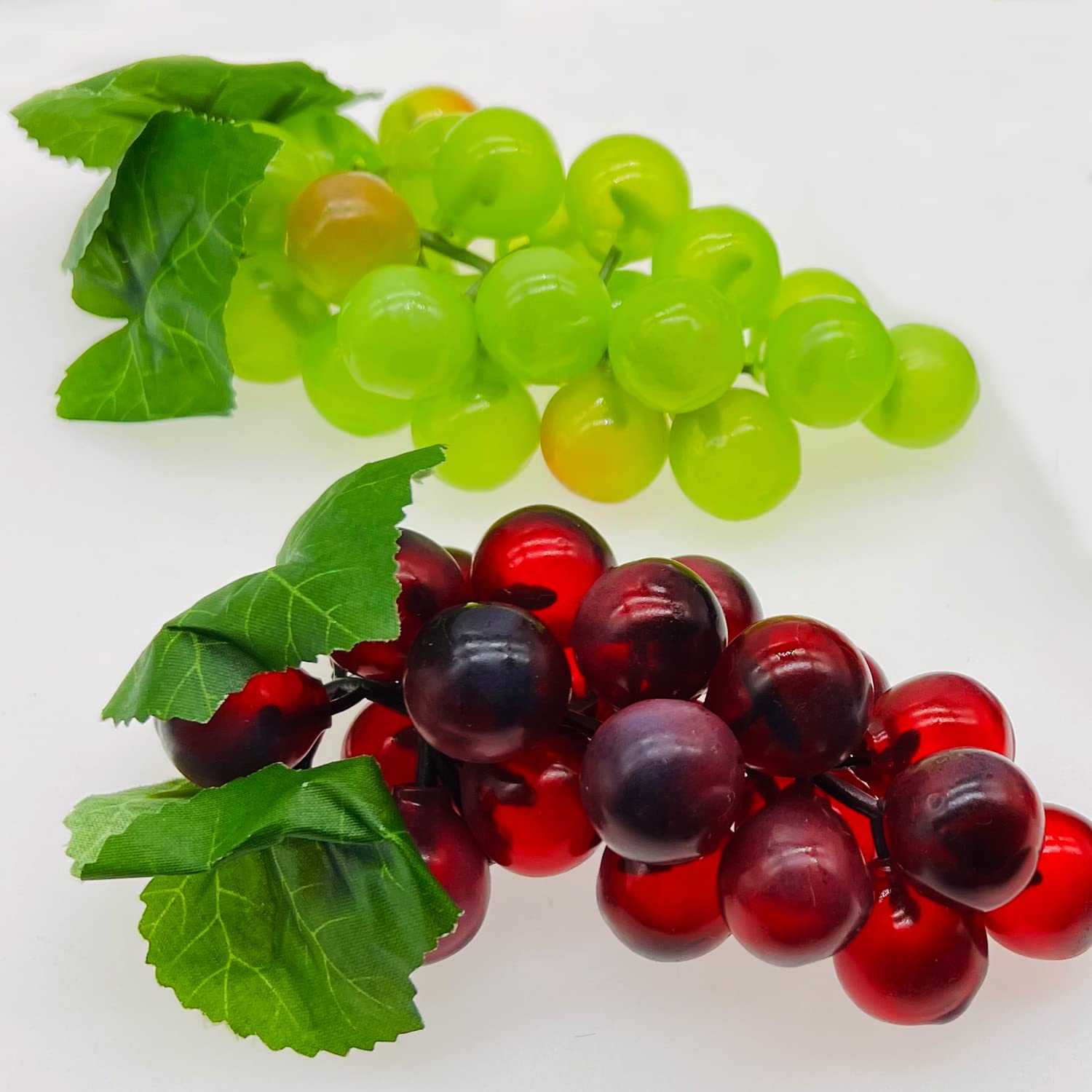 Woohome 3 Pz Uvas de Plástico Uvas Falsas Uvas Artificiales Simulación Uvas para Bodas, Interiores, Exteriores, Fiestas, Jardín