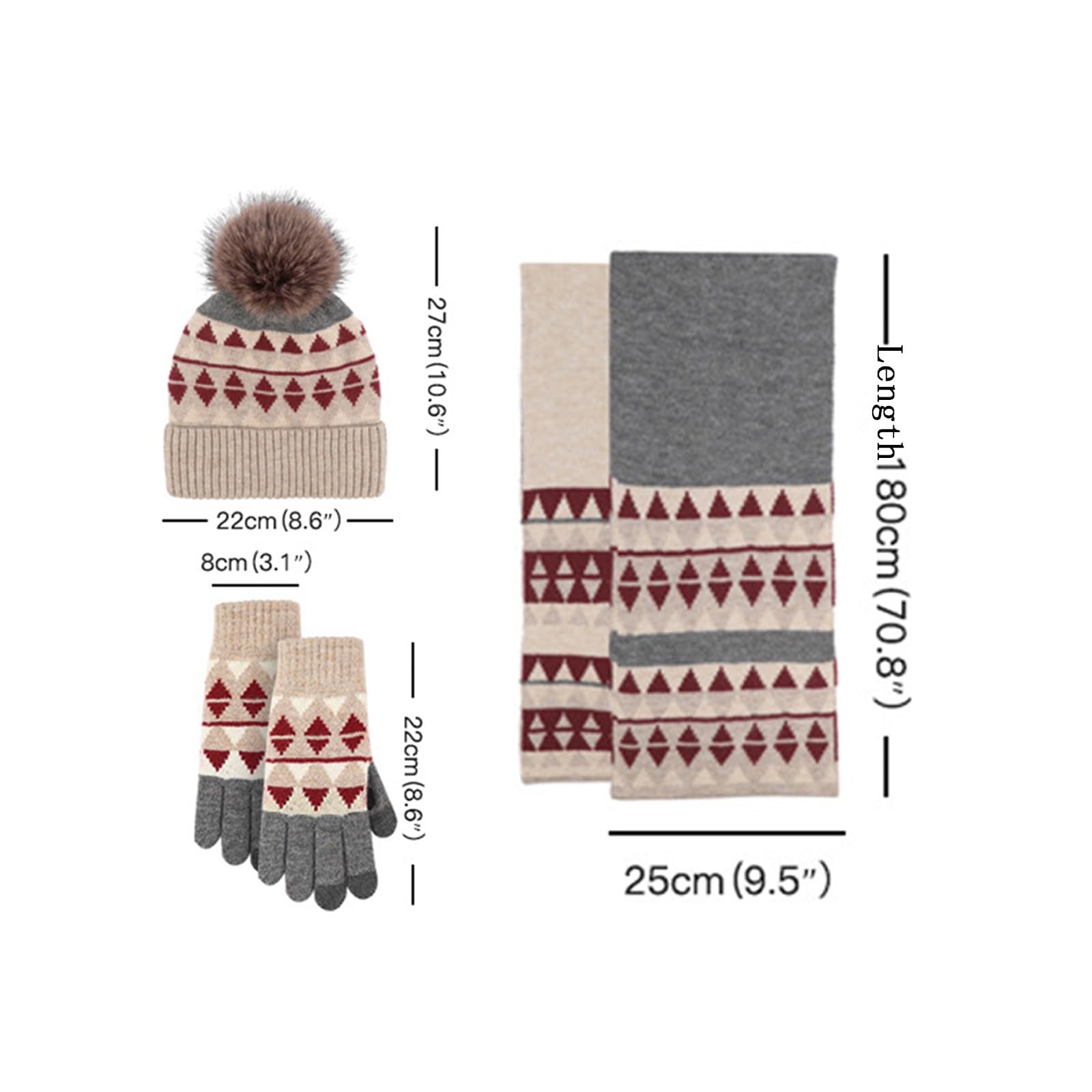 Générique Ensemble Bonnet Gant Echarpe Femme Coupe-Vent Écharpe Chaude 2 en 1 Polaire Idee Cadeau Homme Couple Maman Papa Tour De Cou Cuisine Foulard Cheveux Chimio