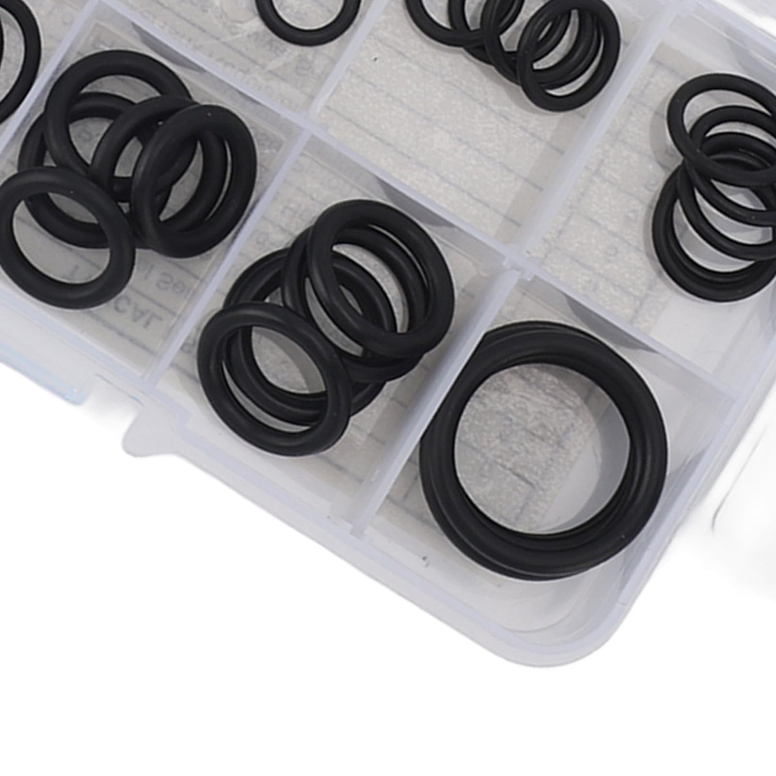 Kit O-ring per Immersione 50 Pezzi Plastica Duro 10 Dimensioni Scatola Trasparente Snorkeling Surf Subacqueo