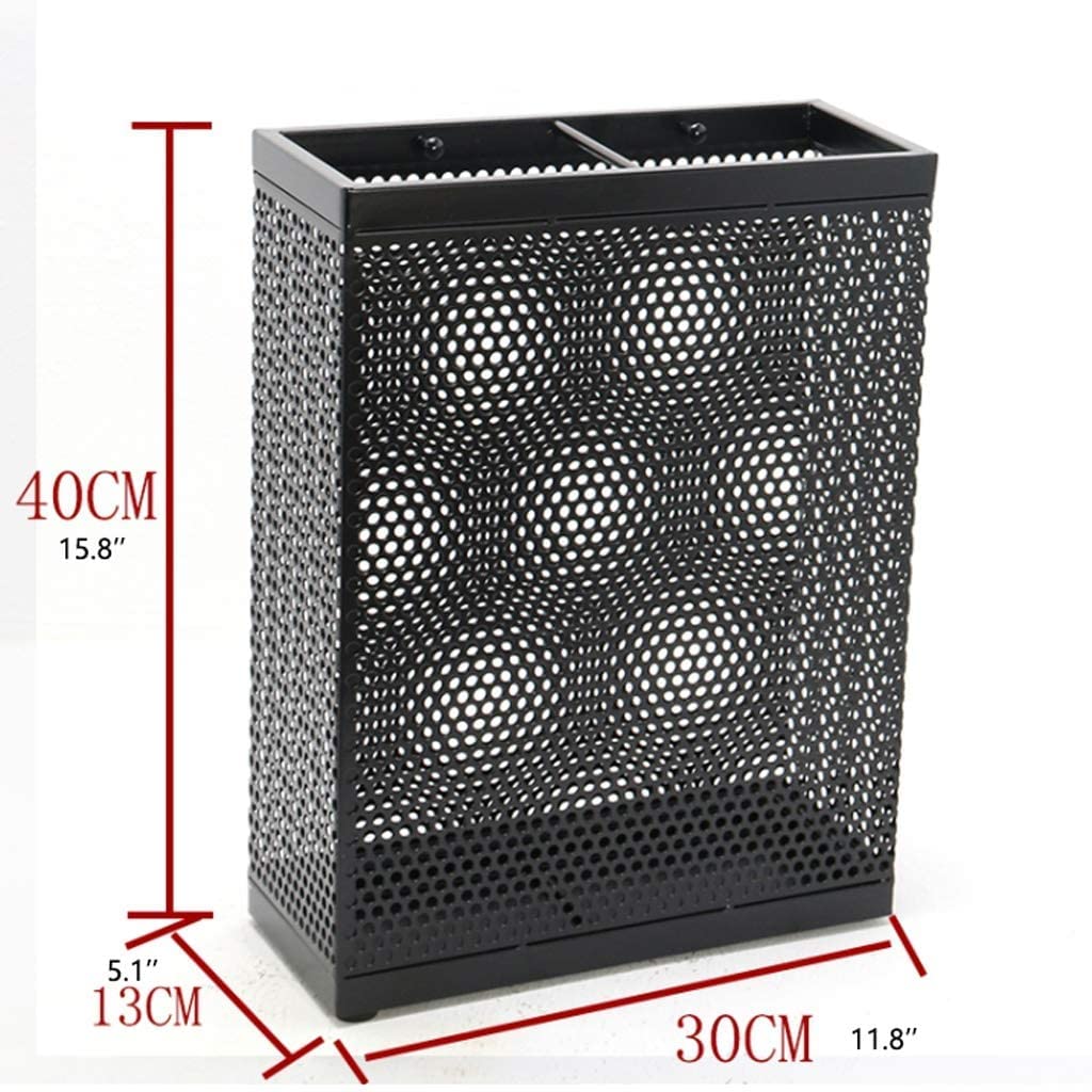 Soporte para Paraguas de Hierro Forjado - Diseño Rectangular Elegante, Hueco, con Capacidad para 5-8 Paraguas, Resistente y cómodo para el hogar y la Oficina.