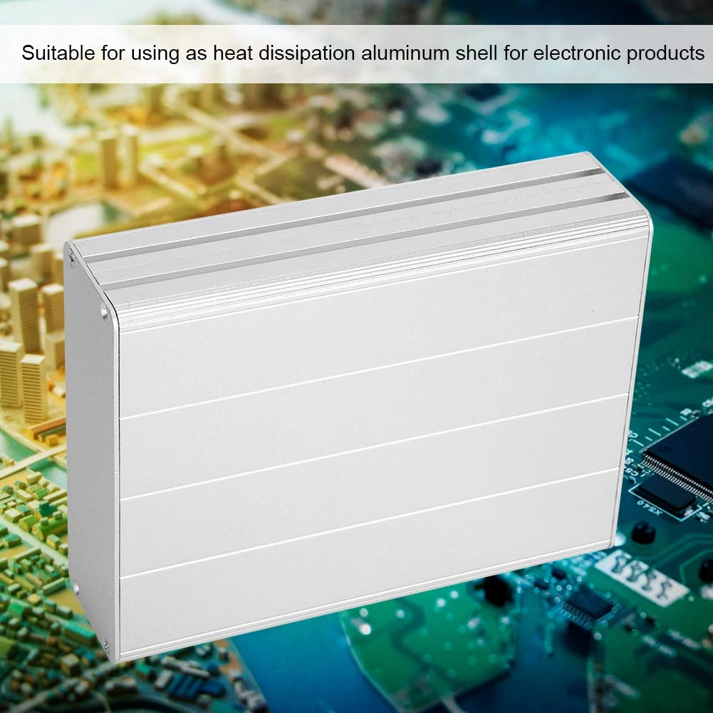Aluminum Project Box 45x122x160mm – Enclosure for Circuit Board, GPS Module, Decoder, and Electronics (Silver)