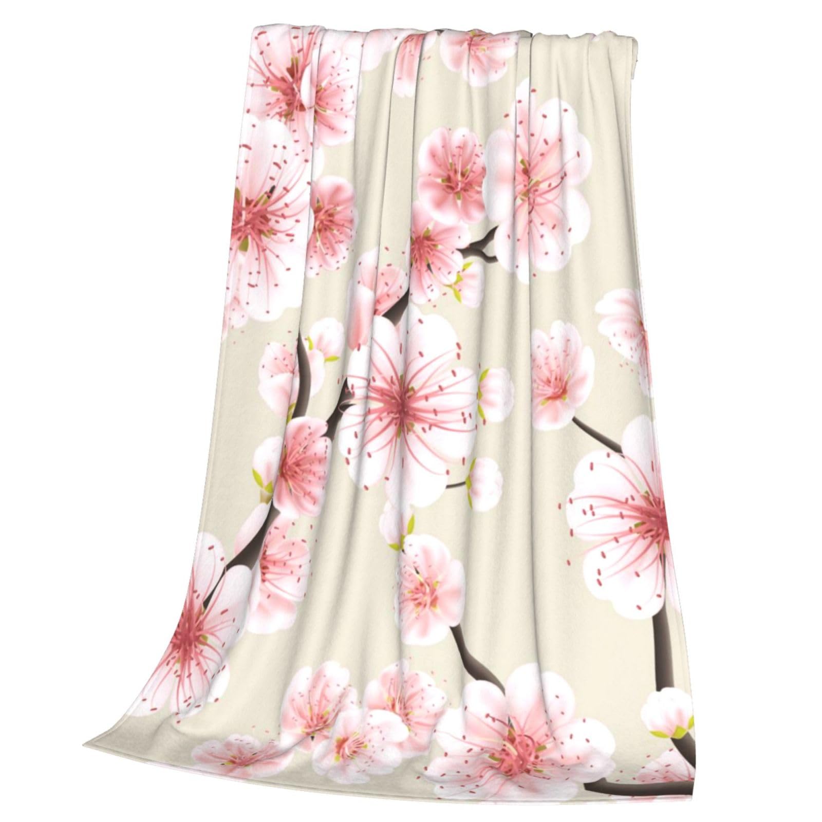 Amazon｜ブランケット 桜 桜柄 桜の花 (740) フランネル毛布 毛布 大判