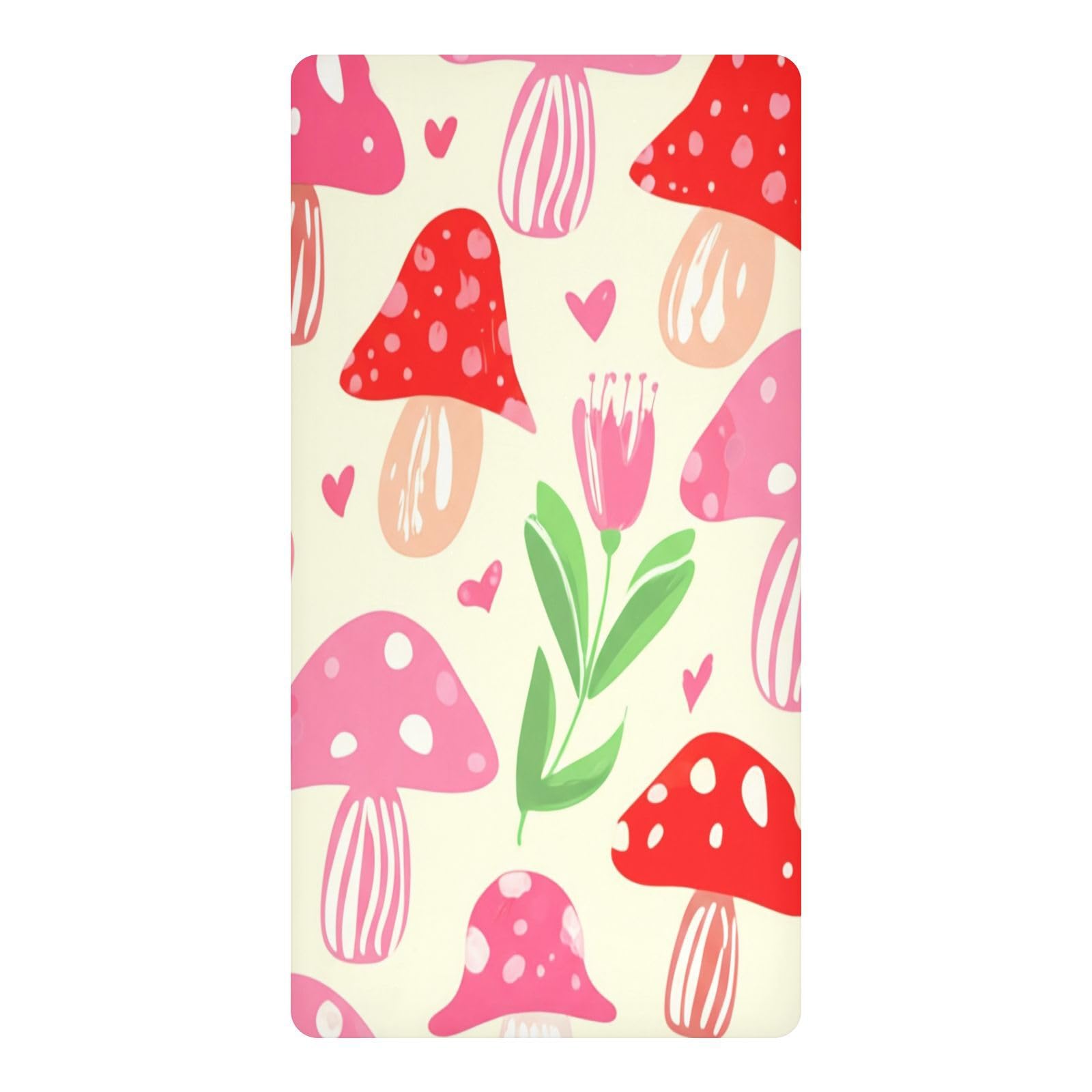 JiangGgen Mushroom Baby Crib Sheet Soft Breathable Playard Sheet-S