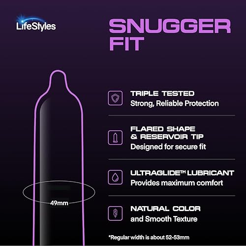 Miniatura 5 de Lifestyles Condones Snugger Fit 25 piezas Látex lubricado