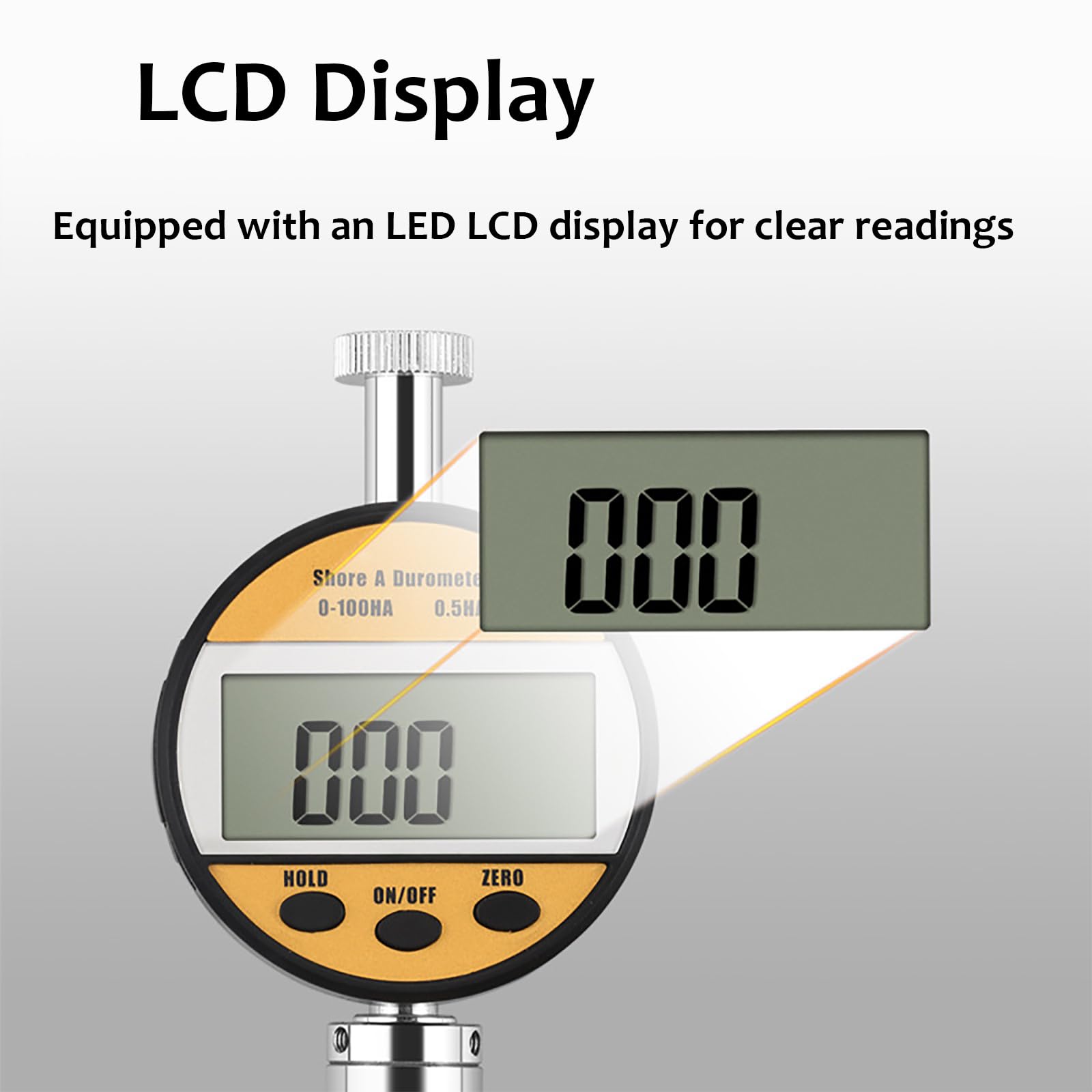 Probador digital de dureza, 0-100HLD, presión de penetración 0-44.5N, carrera de 2.5 mm, para inspección de calidad industrial