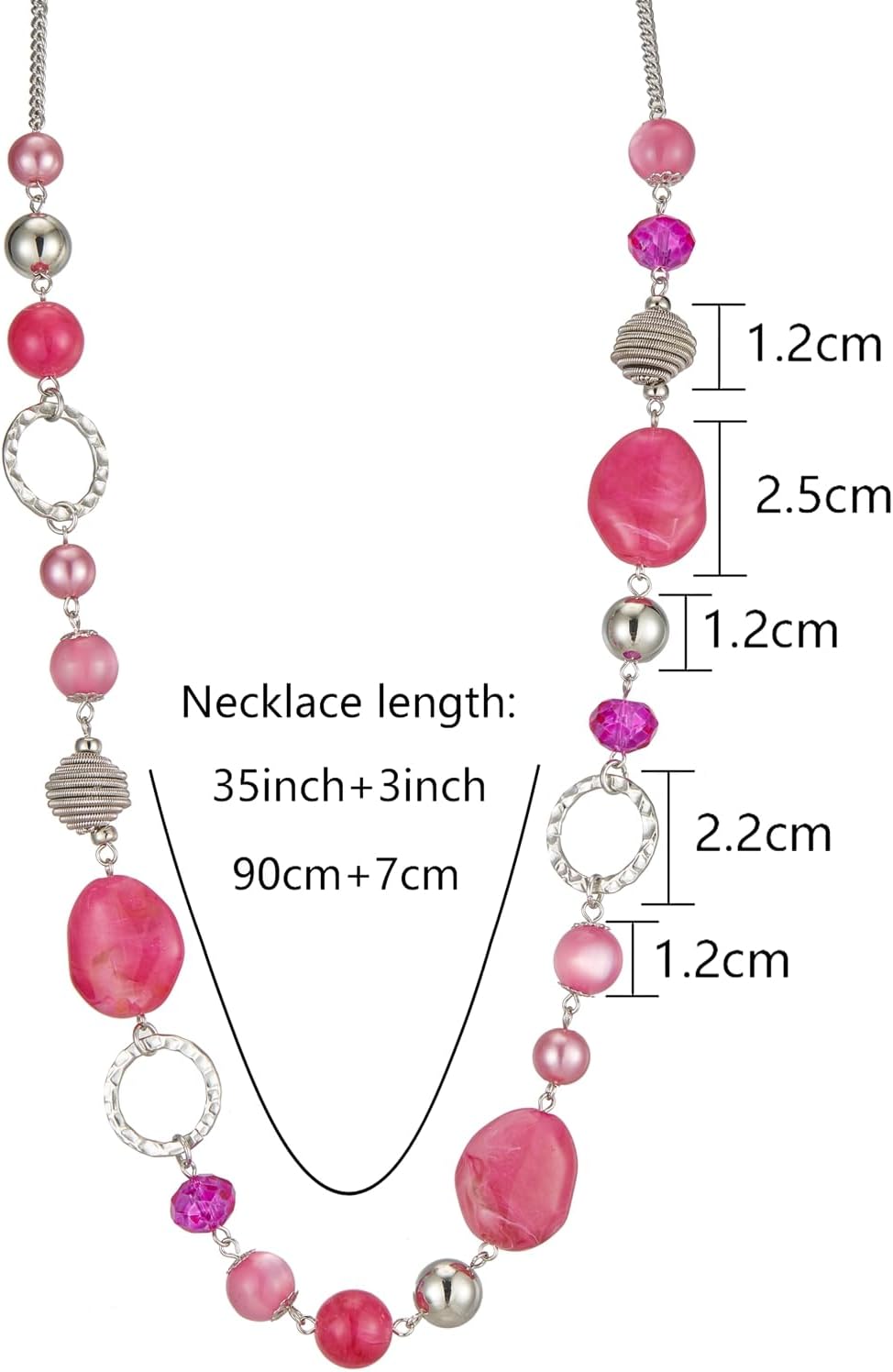 PEARL&CLUB Long Beaded Necklaces For Women - Sweater Chain Fashion Jewelry Necklace Gifts For Women - Image 5