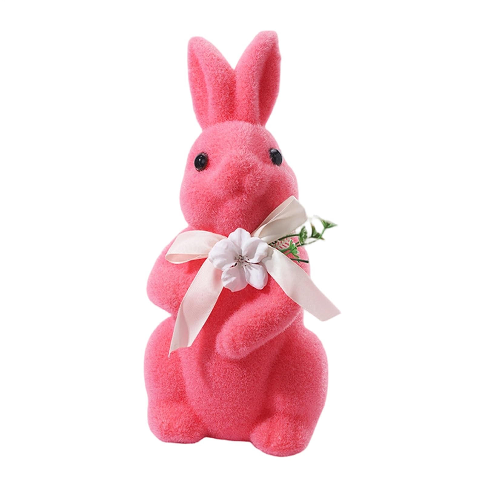Lapin de Pâques floqué de qualité supérieure, statuette aspect mousse
