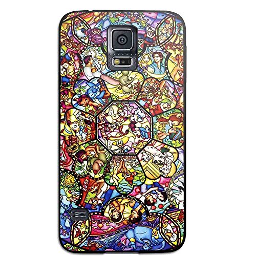 Disney Stained Glass for Iphone and Samsung Galaxy Case (Samsung Galaxy S5 black)