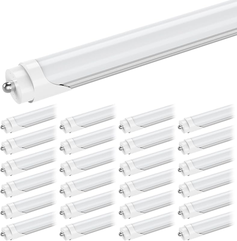 CNSUNWAY 8FT T8 LED Tube Lights 25 Pack, 50W 5000K Daylight 5400LM Frosted