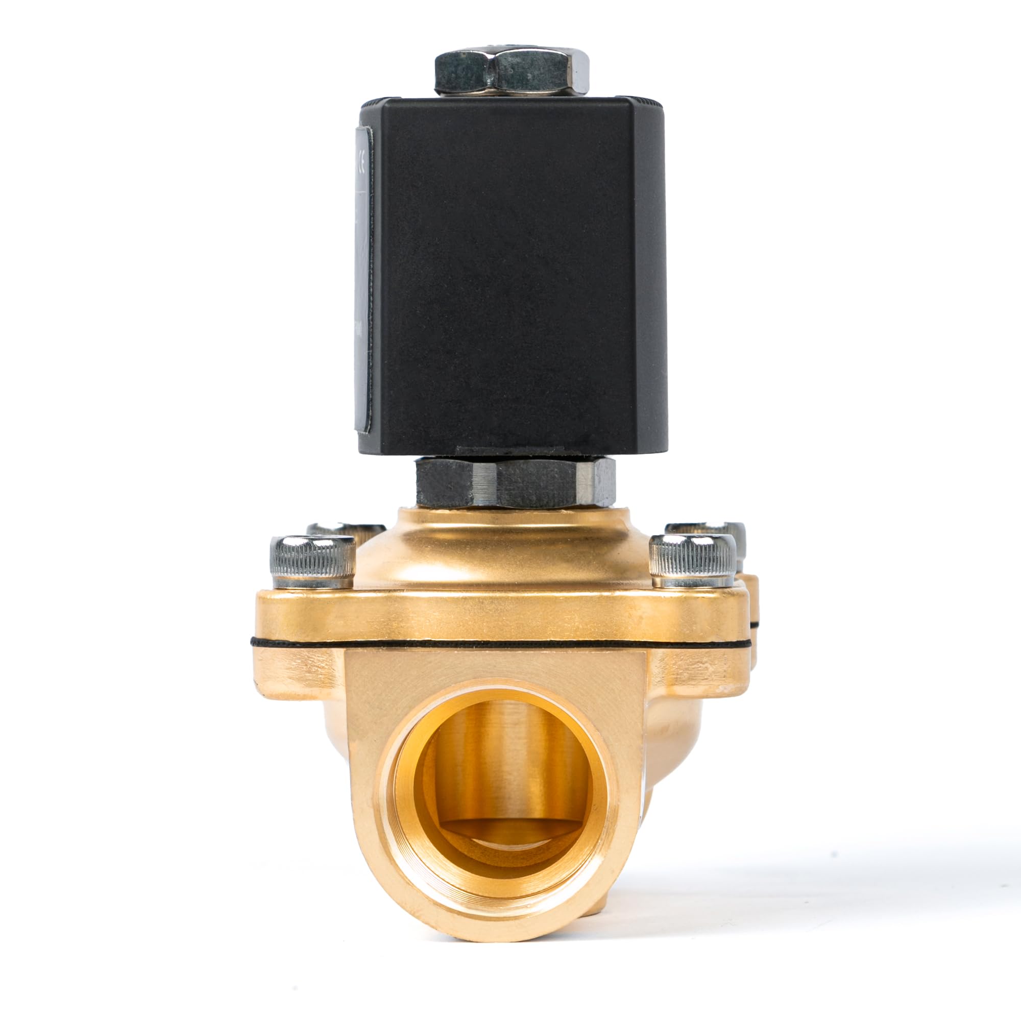 U.S. Solid Solenoid Valve Magnetventil 24V AC stromlos geschlossen 10 bar, elektrisches Wasserventil VITON (3/4", Messing)