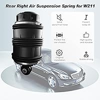 Vista 4 de Bolsa de resorte de suspensión neumática trasera derecha compatible con Mercedes-Benz W211 W219 2003-2011 E550/E55 AMG/E63 AMG/CLS500/CLS550/CLS63