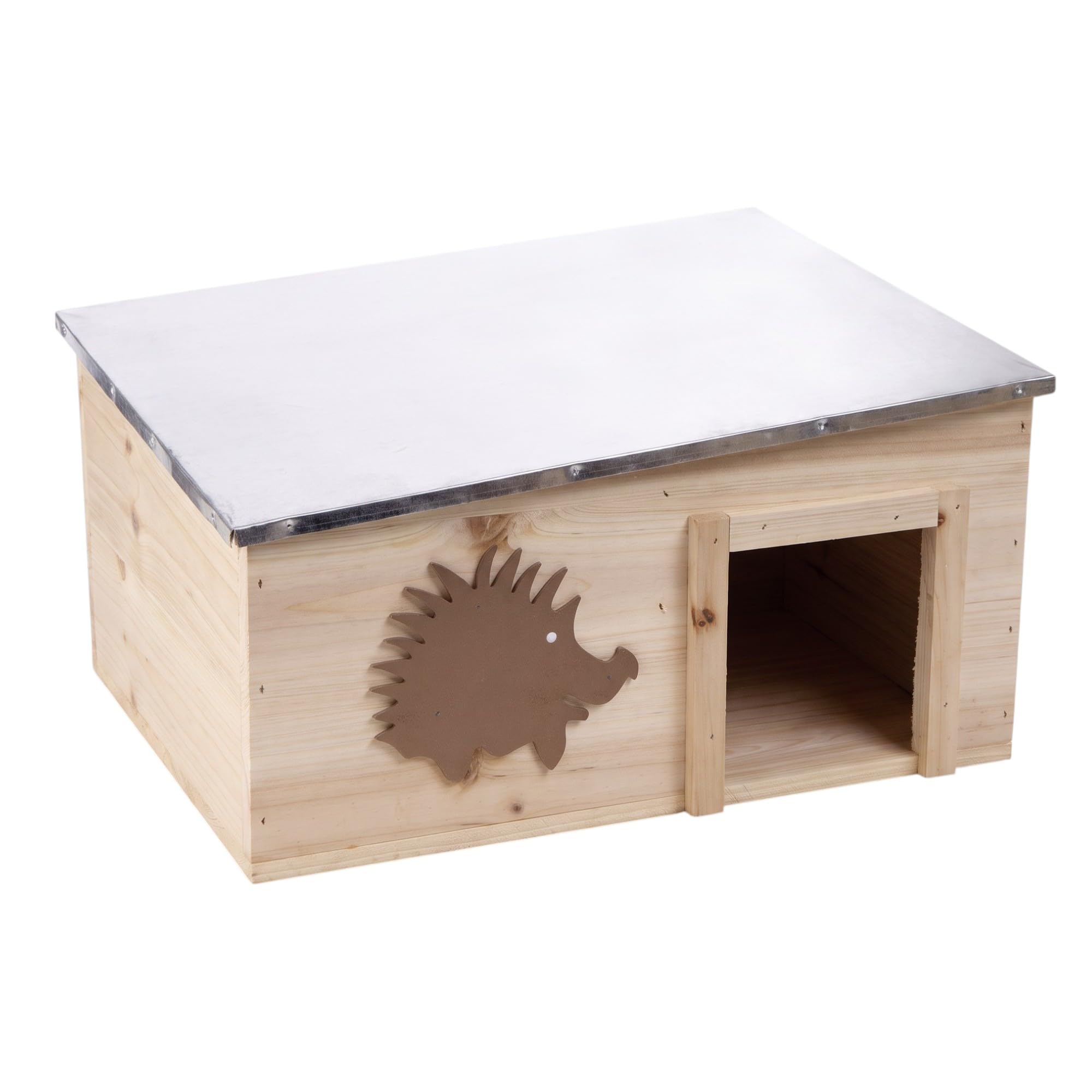 CULT at home Igelhaus mit Boden aus Holz 37 x 37 x 18 cm
