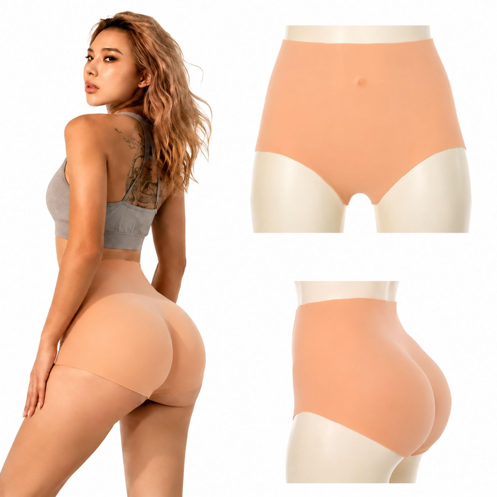Braguitas de Silicona para realzar los glúteos, Faja de Cintura Alta para travestis, Cosplay y Personas transgénero