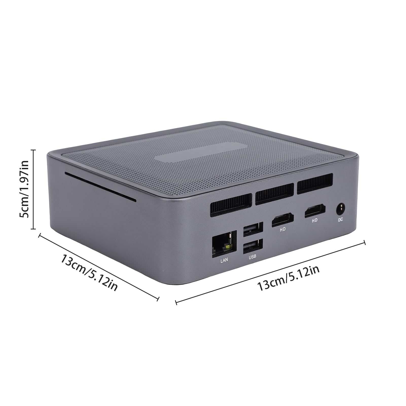Plyisty Mini PC, Ryzen 7 5825U 8 Rdzeni 16 Wątków do 4,5 GHz, Wi-Fi 6 5.2, Podwójny Potrójny Wyświetlacz 4K Typu C, z grafiką Radeon RX Vega 8 (wtyczka UE)