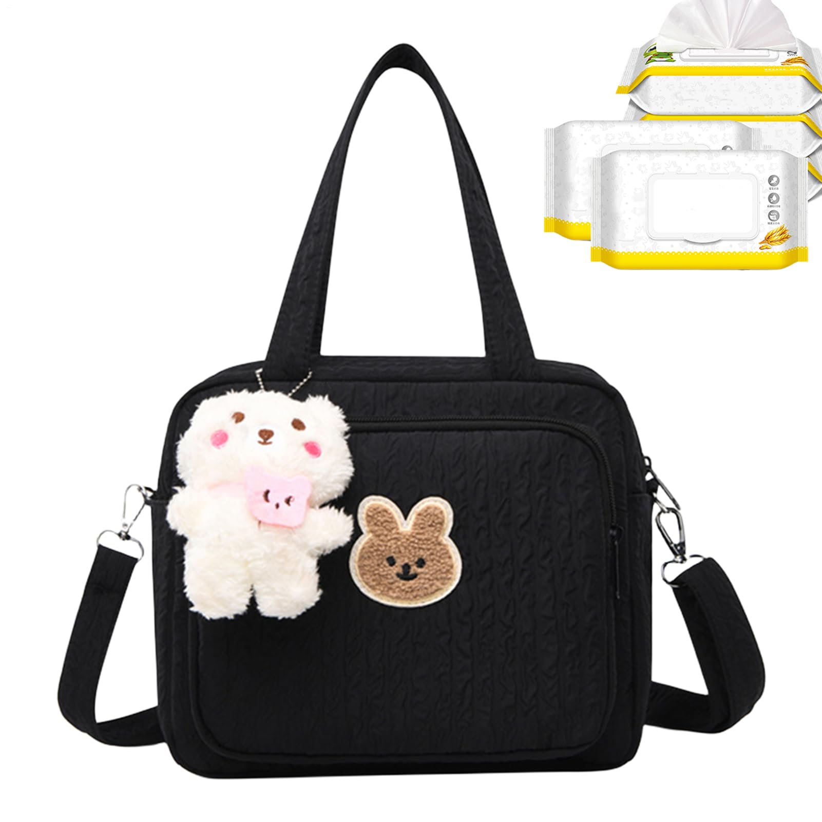 Diaper Bag Tote - Large Nursery Organizer, Baby Storage Baskets, Multi-Functional Diaper Holder, Car Seat Nursery Bin, Stylish Mom Carryall | esentials Baby Organizer for Travel and Daily Use