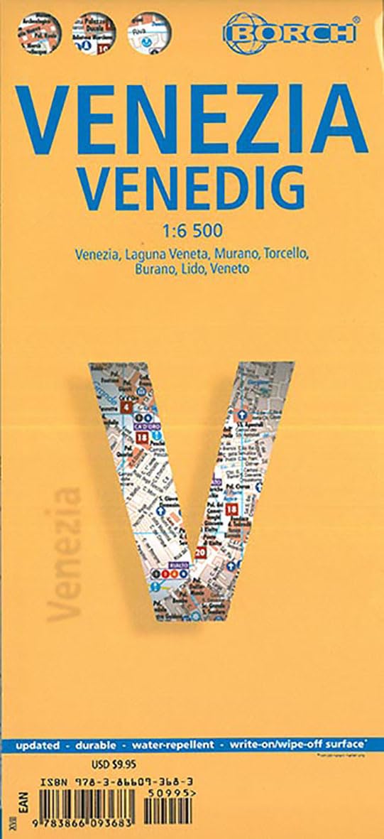 Venice: Venice, Venice Lagoon, Murano, Torcello, Burano, Lido, Veneto (Borch Map)