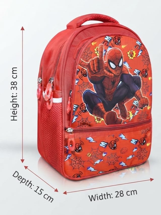 Image of Stylbase Cartoon Printed School Bag for Boys and Girls | Waterproof Backpack Bag for Travelling Sports | Kids Bag Ideal for UKG Nursery 1st Class | School Bags for 5 7 Years 15 Inches