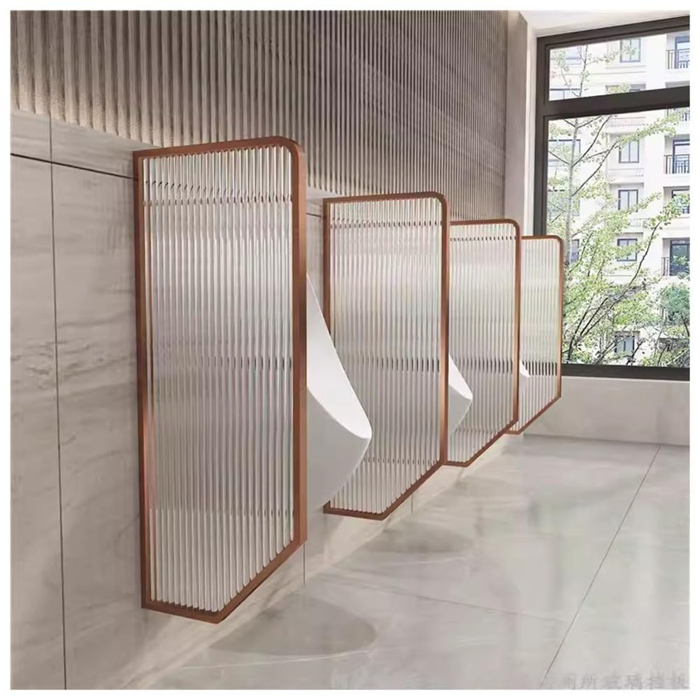 GTHTUHFD Wall-Mounted Urinal Partition For Public Restrooms, Privacy Divider For Hotels And Shopping Malls,Rose Gold-120x40cm