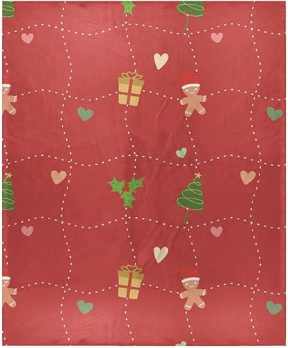 KLL Christmas Collection Bed Blanket All Season Use Throw Blanket Flannel Microfiber Throws 50x60 Inches for Couch, Home Decor, Travel
