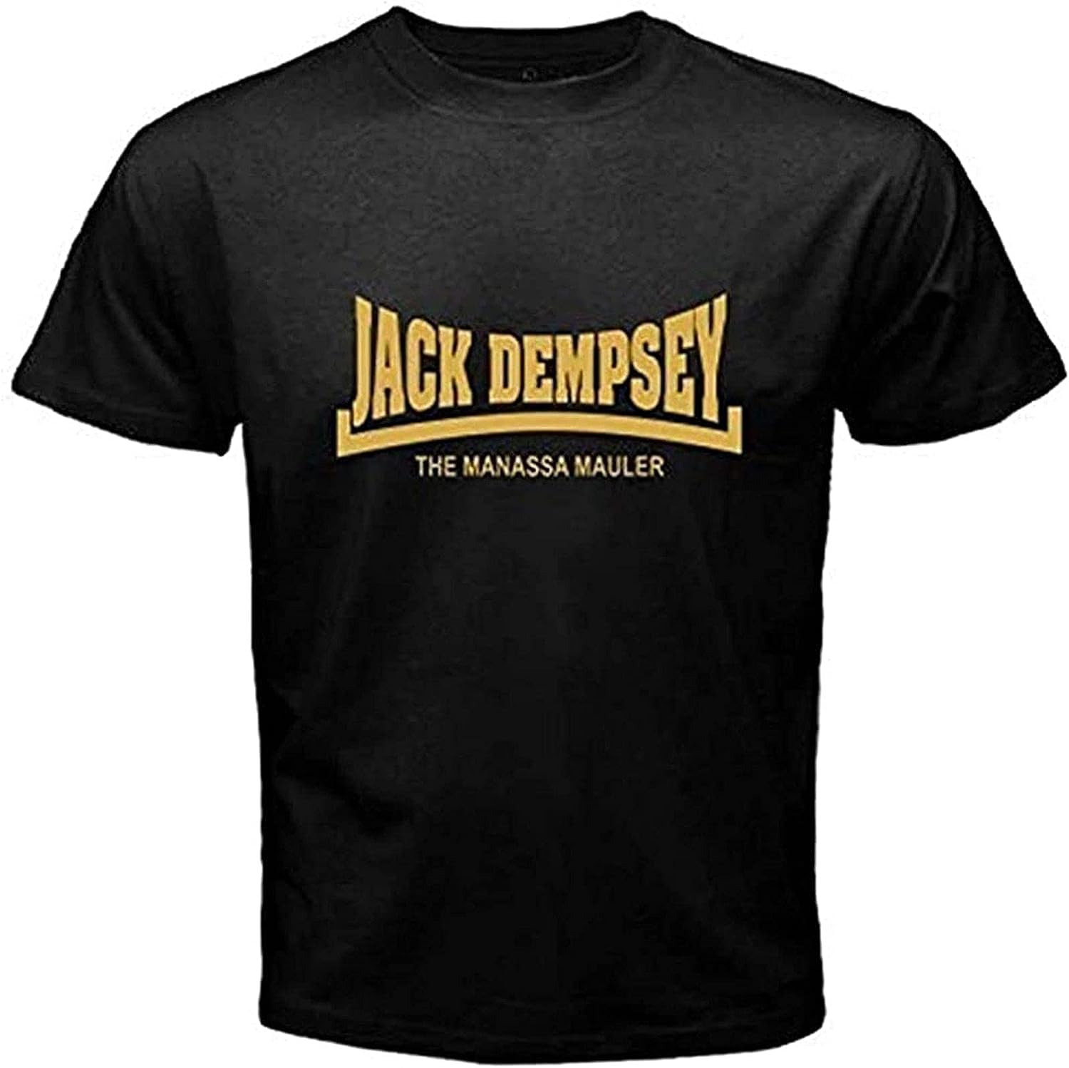 DouWo Jack Dempsey The Manassa Mauler Boxing Legend Men's Black T-Shirt(Large)