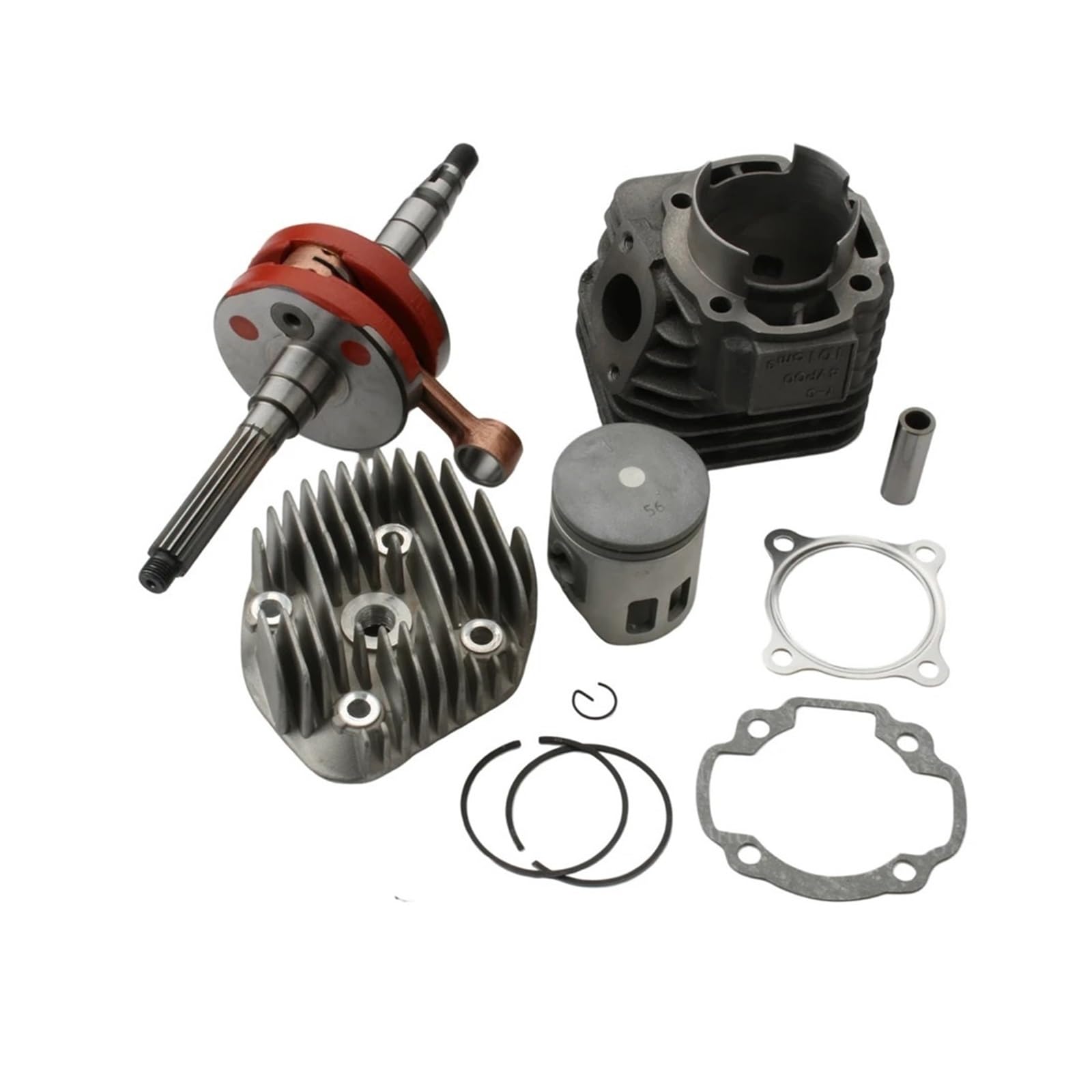 Cilindro de 56 mm y cigüeñal de carreras de 128cc para moto de scooter de 100cc 2T